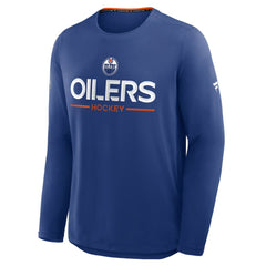 Edmonton Oilers - Fanatics Authentic Pro Rink Tech Long Sleeve T-Shirt Royal