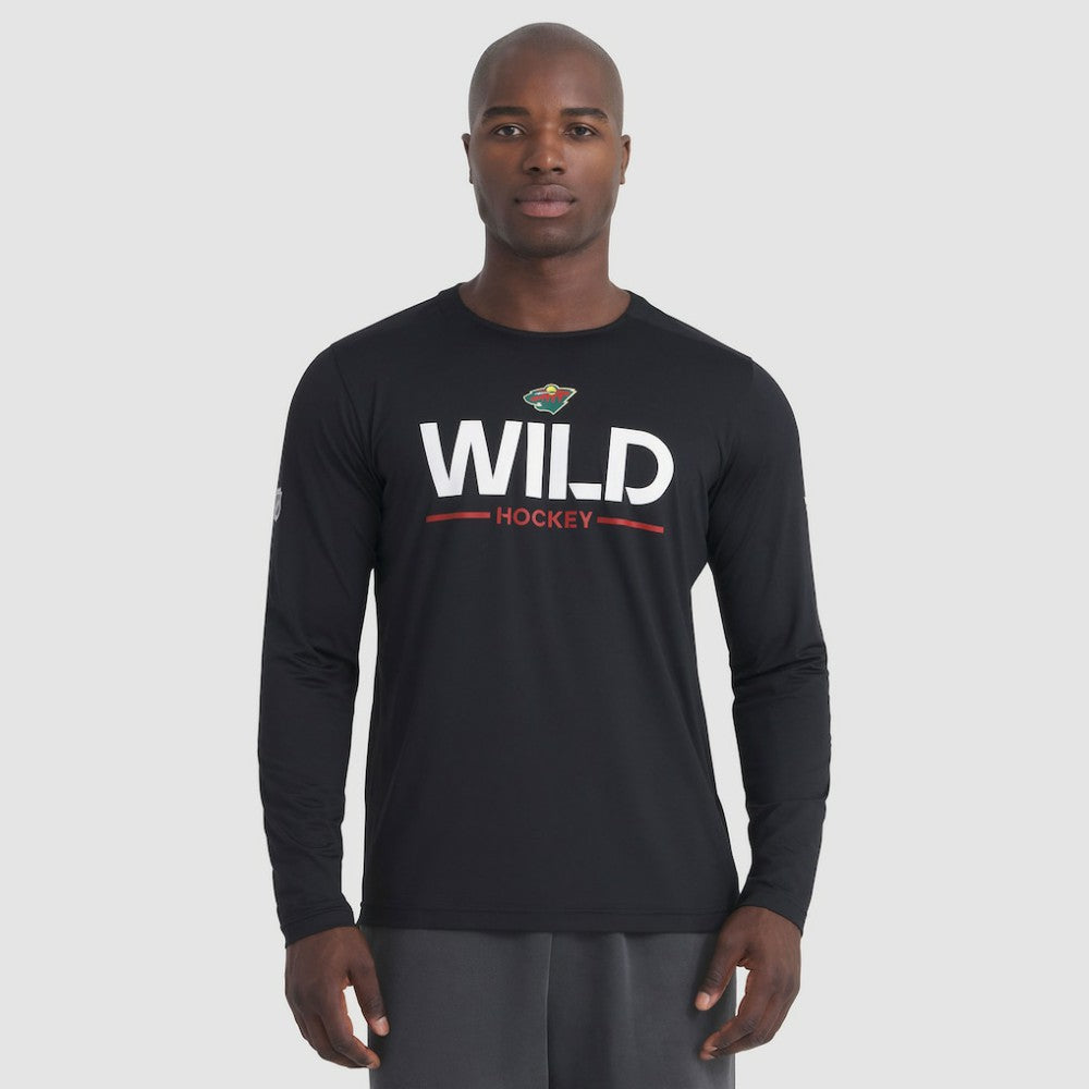 Minnesota Wild - Fanatics Authentic Pro Rink Tech Long Sleeve T-Shirt Black