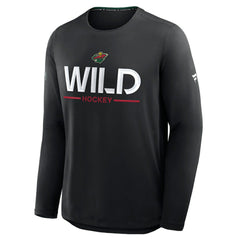 Minnesota Wild - Fanatics Authentic Pro Rink Tech Long Sleeve T-Shirt Black