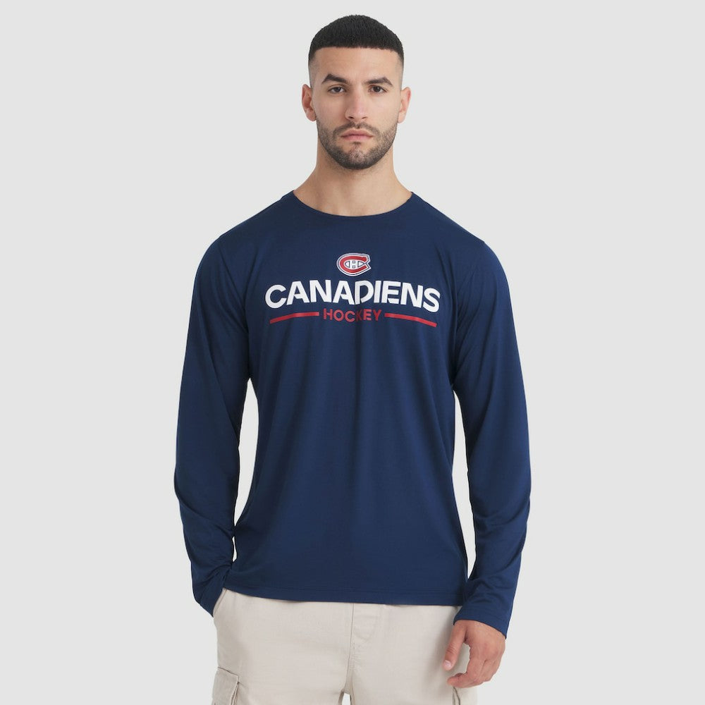 Montreal Canadiens - Fanatics Authentic Pro Rink Tech Long Sleeve T-Shirt Navy