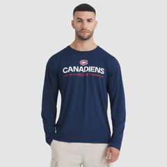 Montreal Canadiens - Fanatics Authentic Pro Rink Tech Long Sleeve T-Shirt Navy