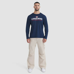 Montreal Canadiens - Fanatics Authentic Pro Rink Tech Long Sleeve T-Shirt Navy