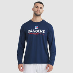 New York Rangers Fanatics Authentic Pro Rink Tech Long Sleeve T-Shirt Navy