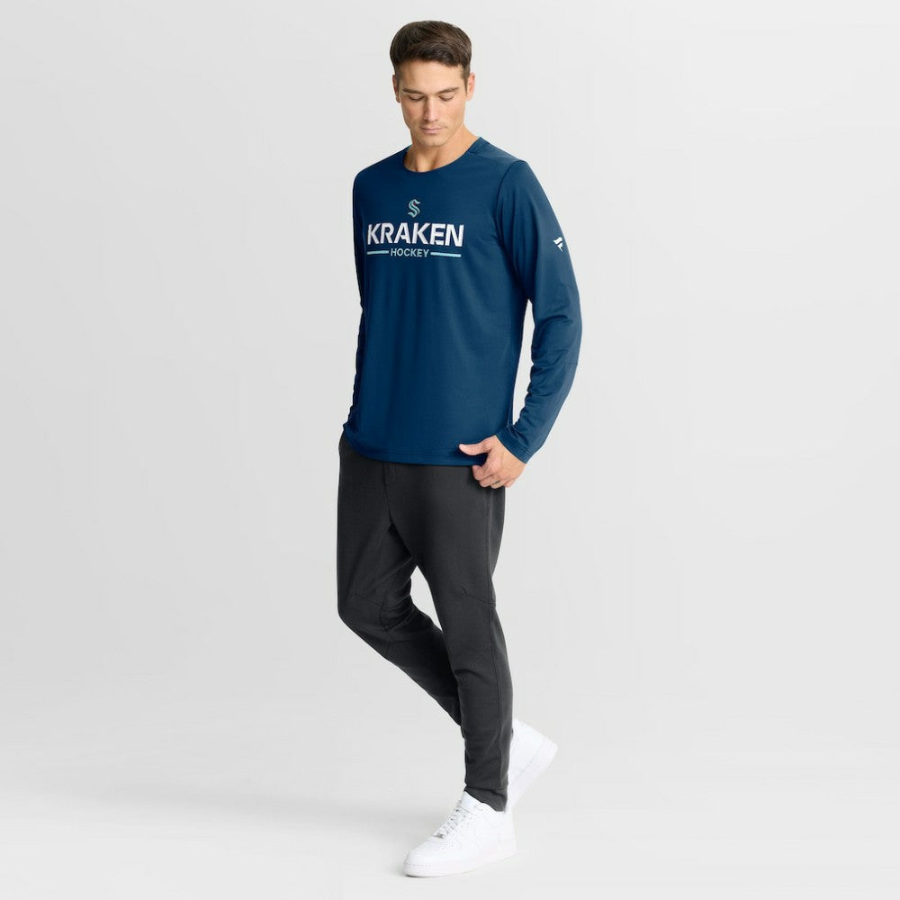 Seattle Kraken Fanatics Authentic Pro Rink Tech Long Sleeve T-Shirt Navy