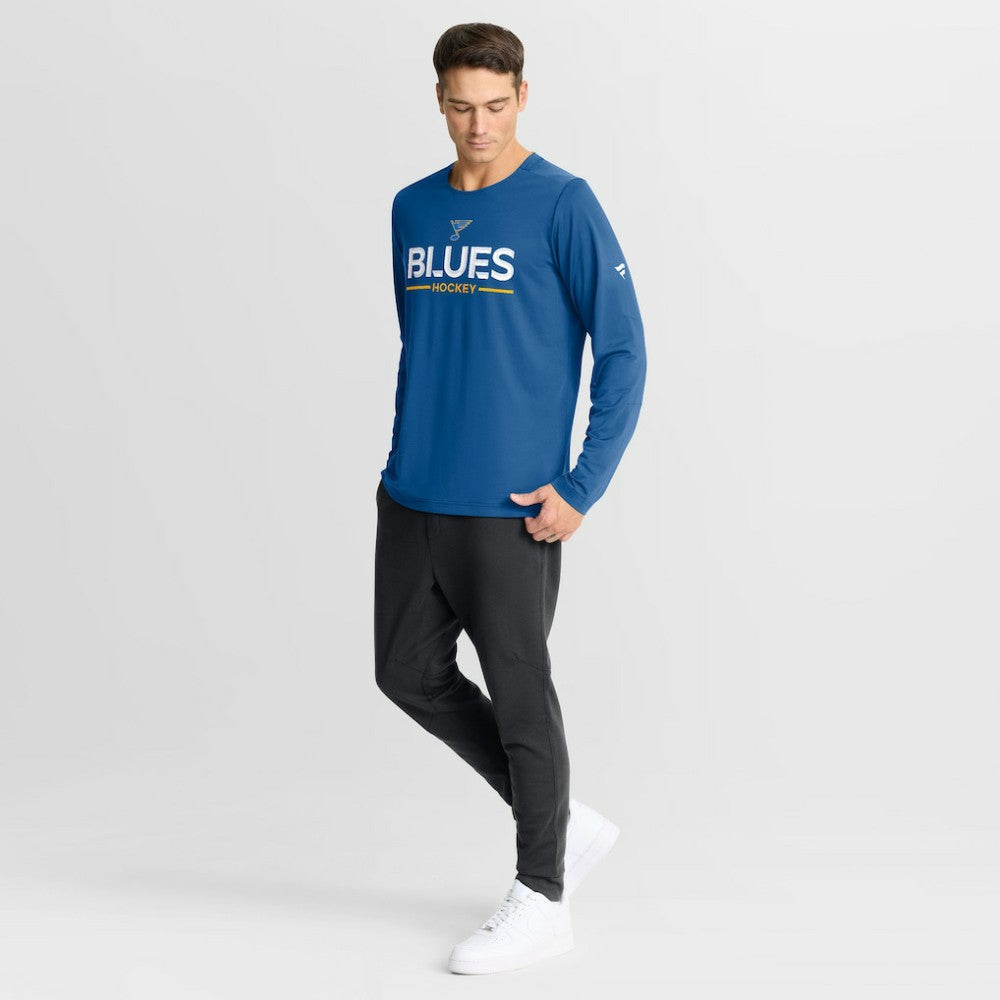 St. Louis Blues - Fanatics Authentic Pro Rink Tech Long Sleeve T-Shirt Blue
