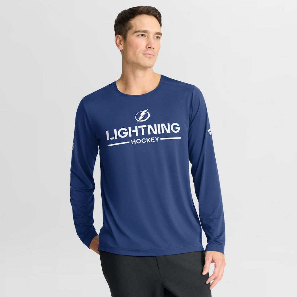 Tampa Bay Lightning - Fanatics Authentic Pro Rink Tech Long Sleeve T-Shirt Blue