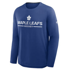 Toronto Maple Leafs - Fanatics Authentic Pro Rink Tech Long Sleeve T-Shirt Blue