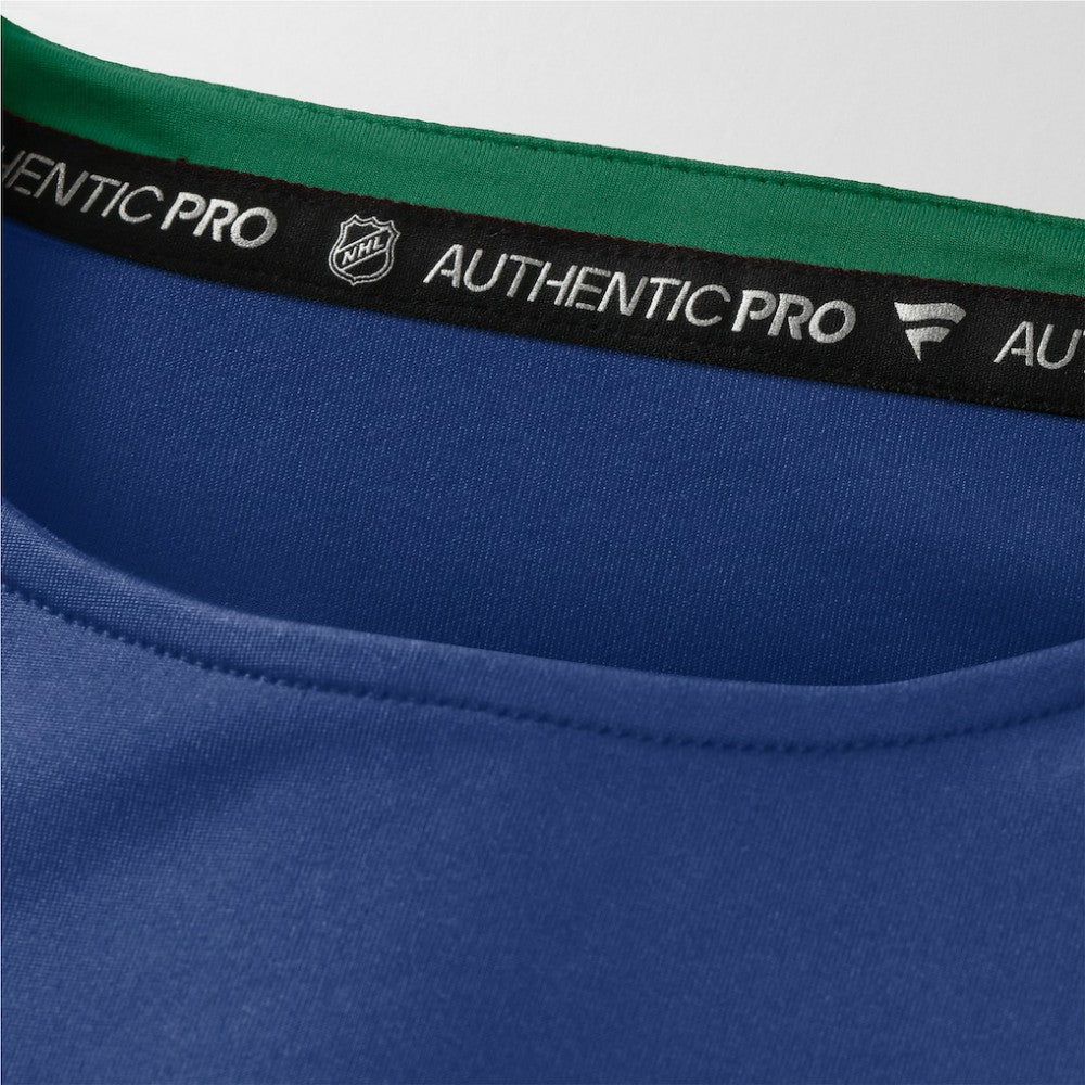 Vancouver Canucks - Fanatics Authentic Pro Rink Tech Long Sleeve T-Shirt Blue