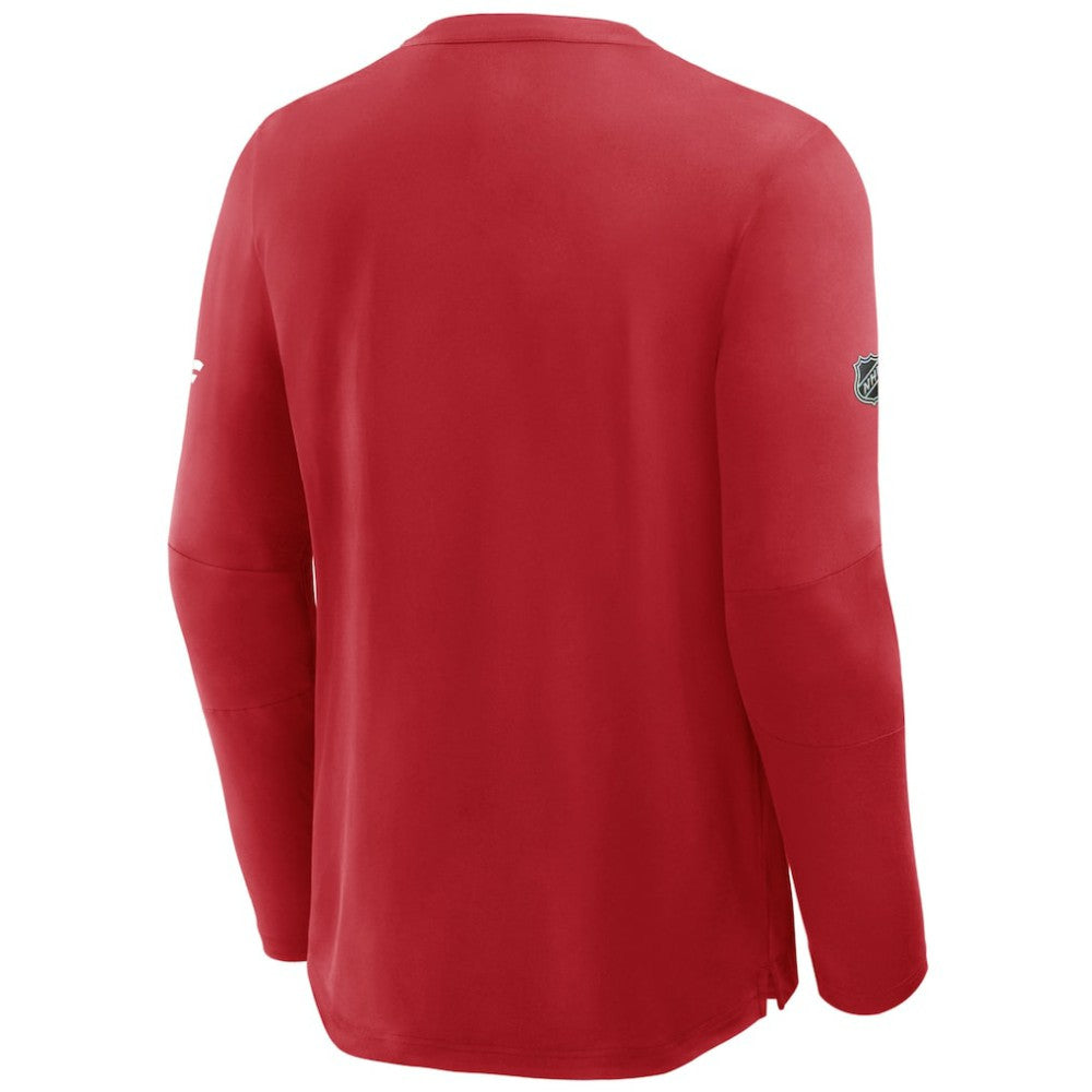 Detroit Red Wings - Fanatics Authentic Pro Centennial Rink Tech Long Sleeve T-Shirt Red