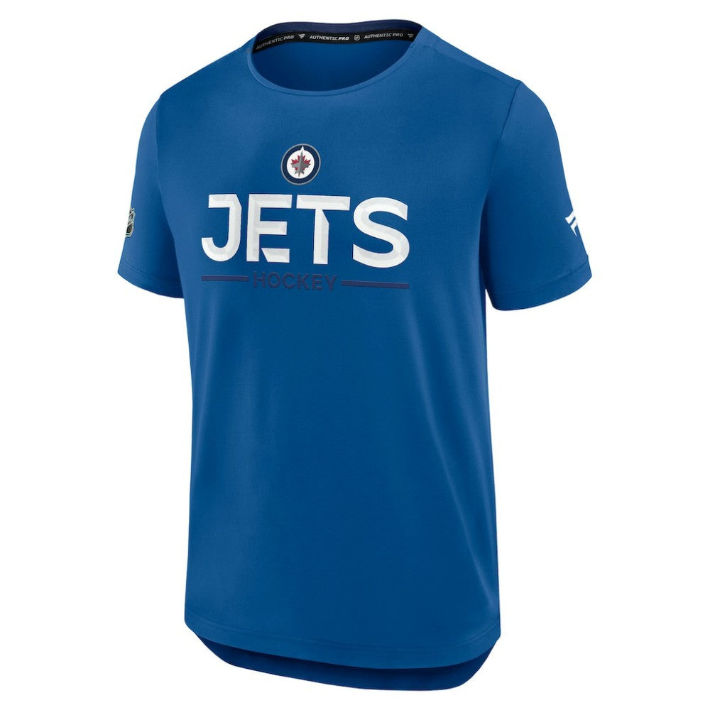 Winnipeg Jets - Fanatics Authentic Pro Rink Tech T-Shirt Blue