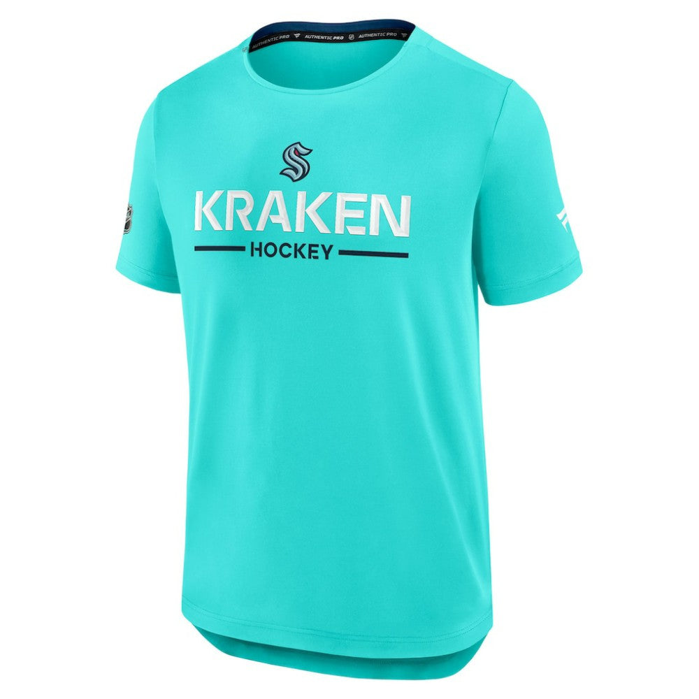 Seattle Kraken Fanatics Authentic Pro Rink Tech T-Shirt Light Blue
