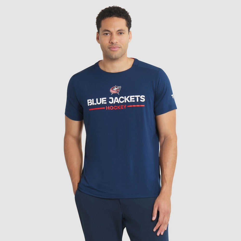 Columbus Blue Jackets - Fanatics Authentic Pro Rink Tech T-Shirt Navy