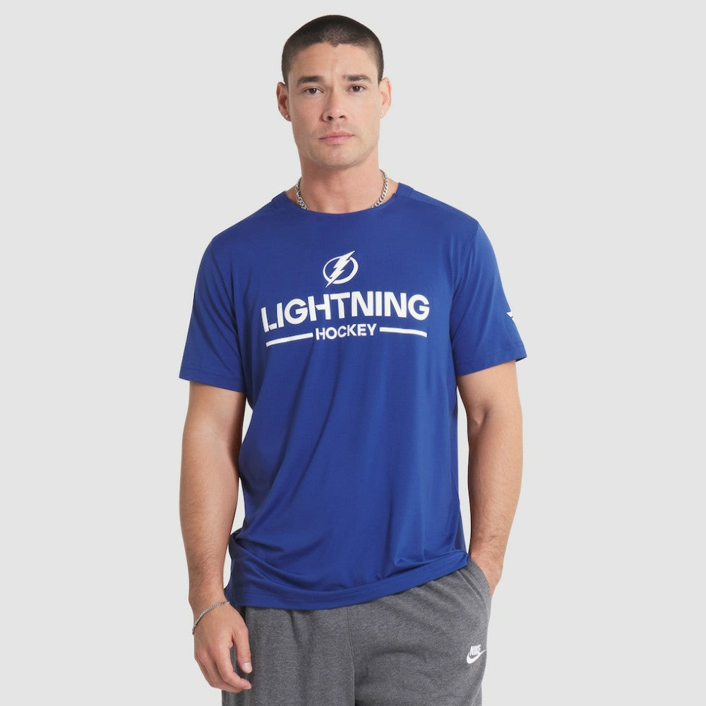 Tampa Bay Lightning - Fanatics Authentic Pro Rink Tech T-Shirt Blue