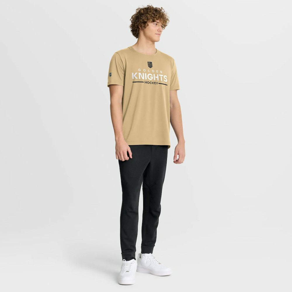 Vegas Golden Knights Fanatics Authentic Pro Rink Tech T-Shirt Gold
