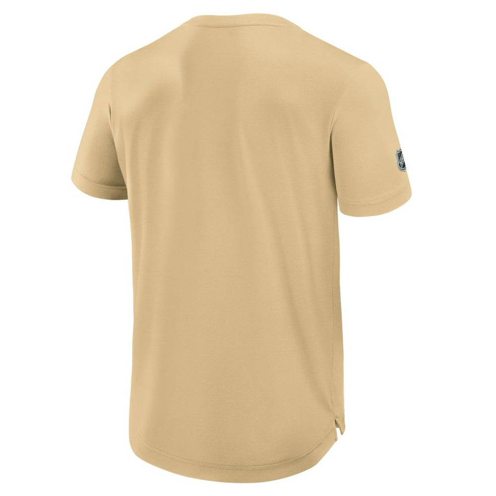 Vegas Golden Knights Fanatics Authentic Pro Rink Tech T-Shirt Gold