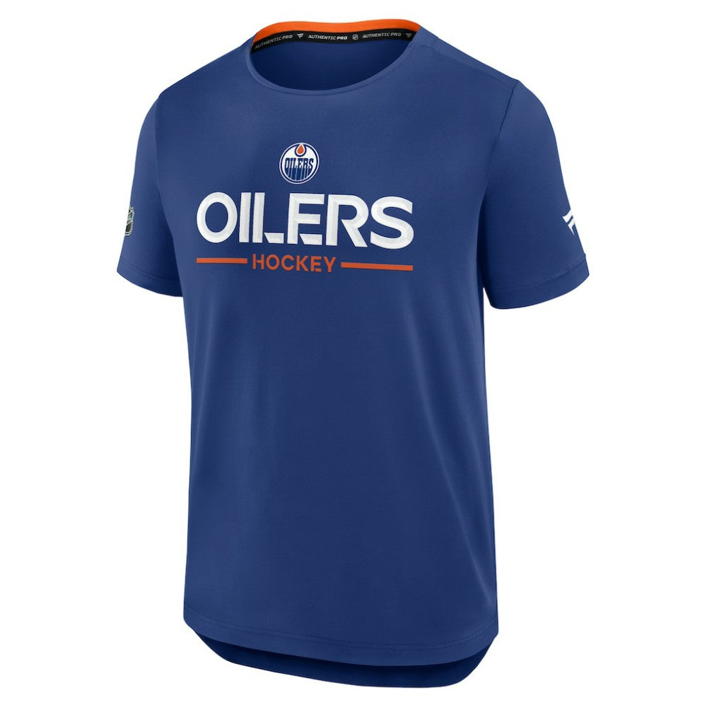 Edmonton Oilers - Fanatics Authentic Pro Rink Tech T-Shirt Royal
