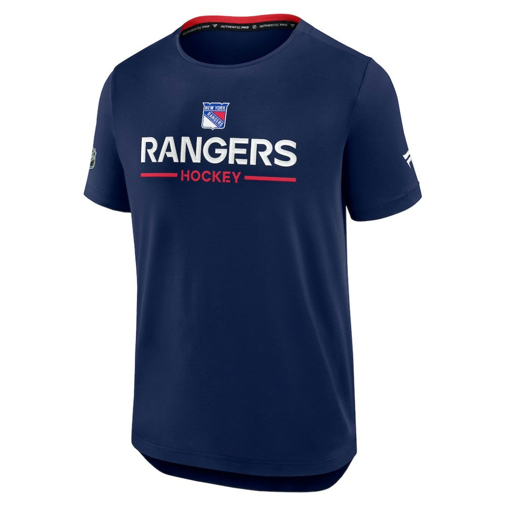 New York Rangers Fanatics Authentic Pro Rink Tech T-Shirt Navy