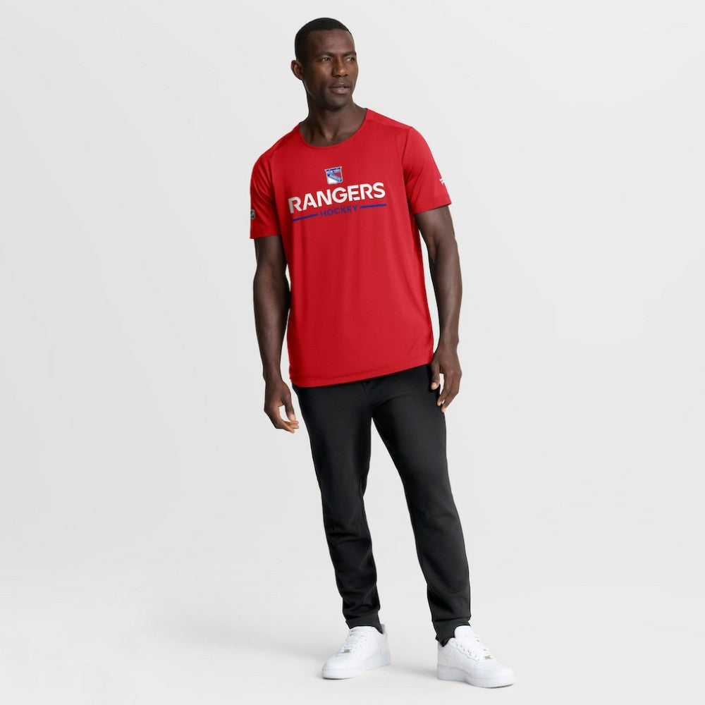 New York Rangers Fanatics Authentic Pro Rink Tech T-Shirt Red