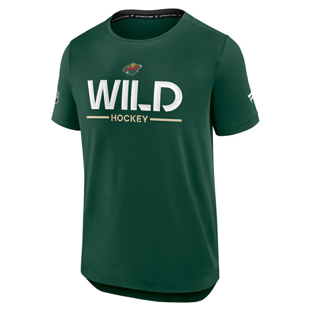 Minnesota Wild - Fanatics Authentic Pro Rink Tech T-Shirt Green