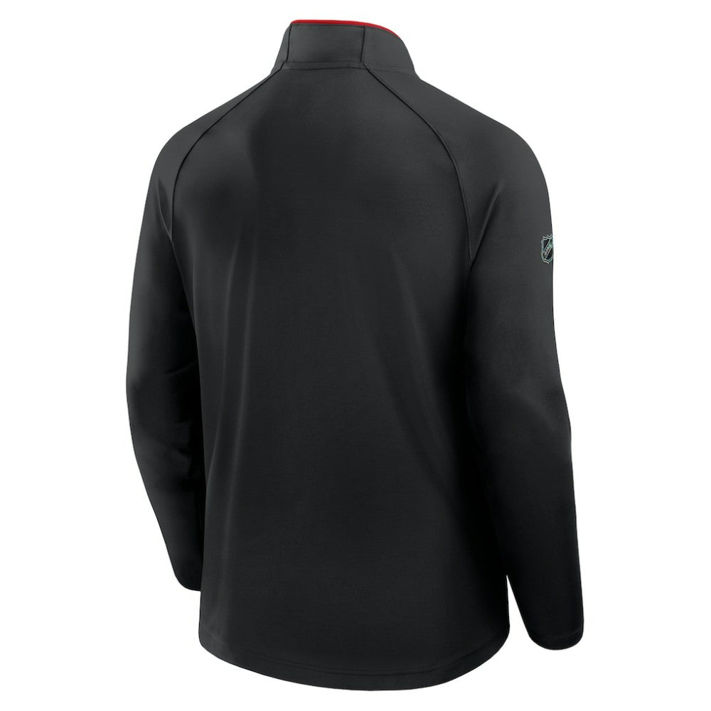 Detroit Red Wings - Fanatics Authentic Pro Rink Training Quarter-Zip Pullover Black