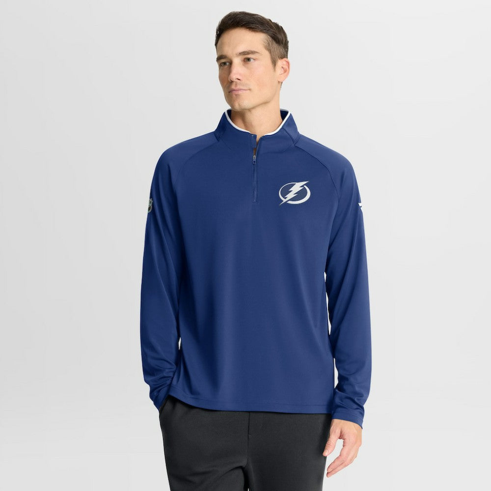 Tampa Bay Lightning - Fanatics Authentic Pro Rink Training Quarter-Zip Pullover Blue