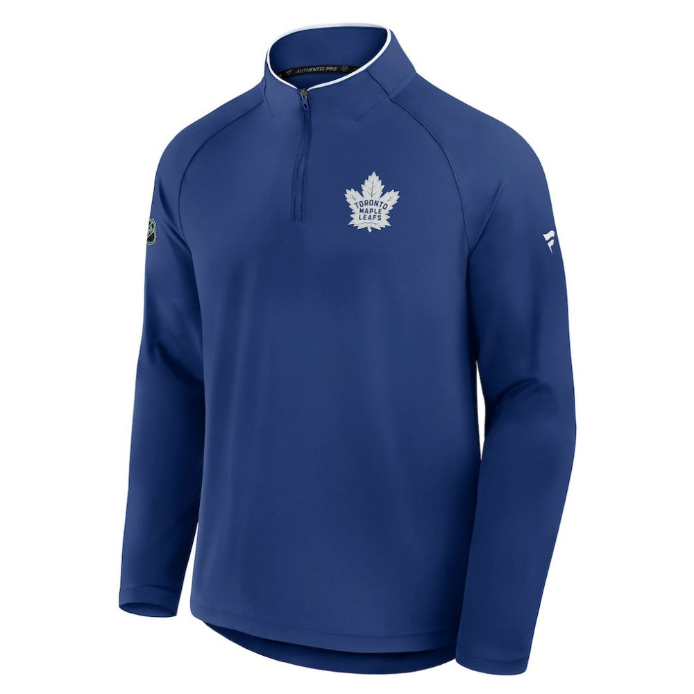 Toronto Maple Leafs - Fanatics Authentic Pro Rink Training Quarter-Zip Pullover Blue