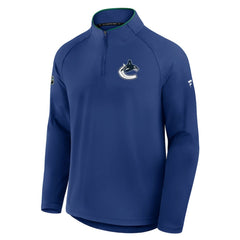 Vancouver Canucks - Fanatics Authentic Pro Rink Training Quarter-Zip Pullover Blue