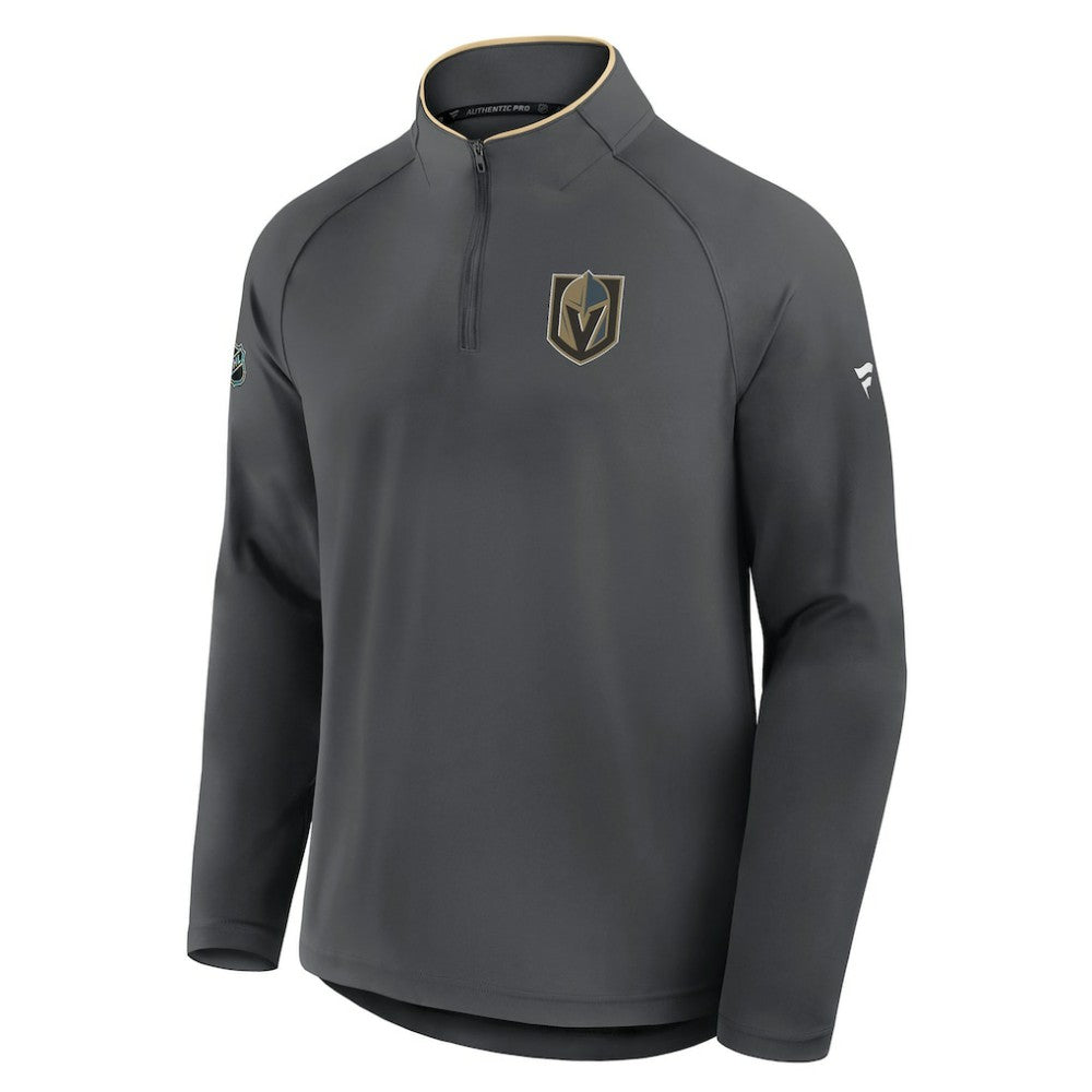 Vegas Golden Knights Fanatics Authentic Pro Rink Training Quarter-Zip Pullover Gray