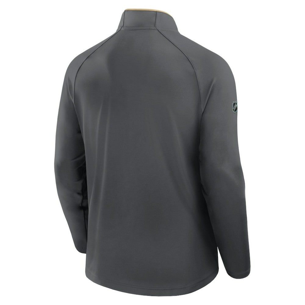 Vegas Golden Knights Fanatics Authentic Pro Rink Training Quarter-Zip Pullover Gray