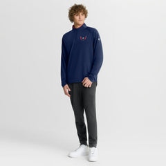 Washington Capitals Fanatics Authentic Pro Rink Training Quarter-Zip Pullover Navy