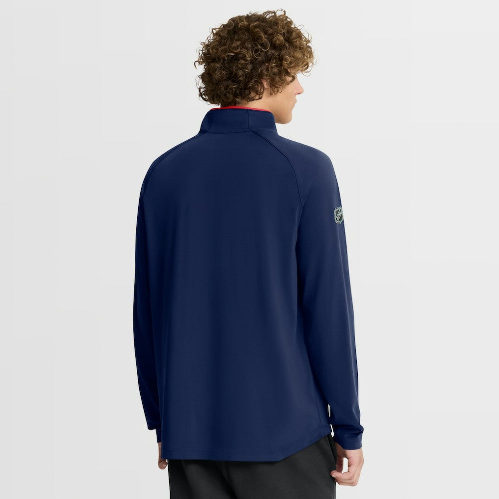 Washington Capitals Fanatics Authentic Pro Rink Training Quarter-Zip Pullover Navy