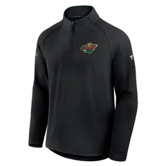 Minnesota Wild - Fanatics Authentic Pro Rink Training Quarter-Zip Pullover Black