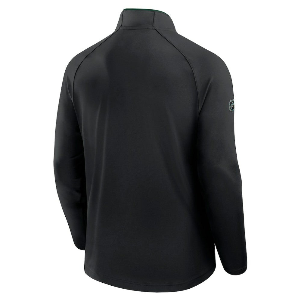 Minnesota Wild - Fanatics Authentic Pro Rink Training Quarter-Zip Pullover Black