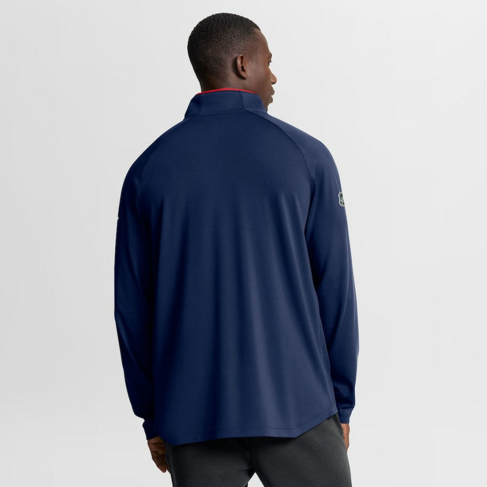 Columbus Blue Jackets - Fanatics Authentic Pro Rink Training Quarter-Zip Pullover Navy