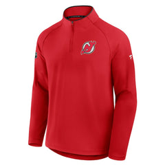 New Jersey Devils - Fanatics Authentic Pro Rink Training Quarter-Zip Pullover Red