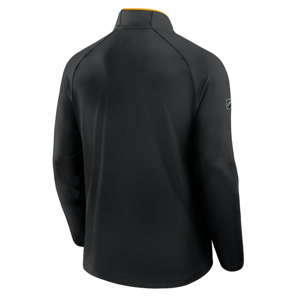 Boston Bruins Fanatics Authentic Pro Rink Training Quarter-Zip Pullover Black