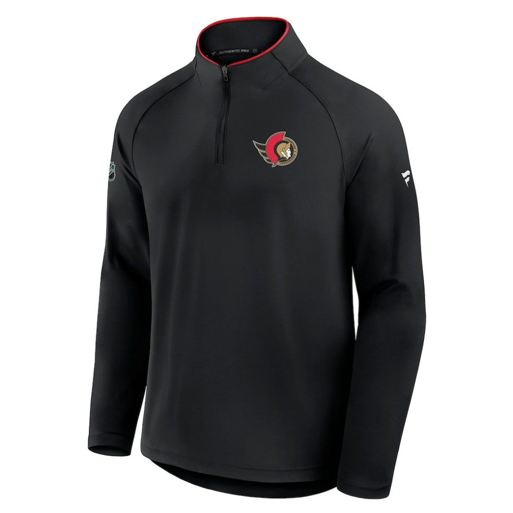 Ottawa Senators - Fanatics Authentic Pro Rink Training Quarter-Zip Pullover Black