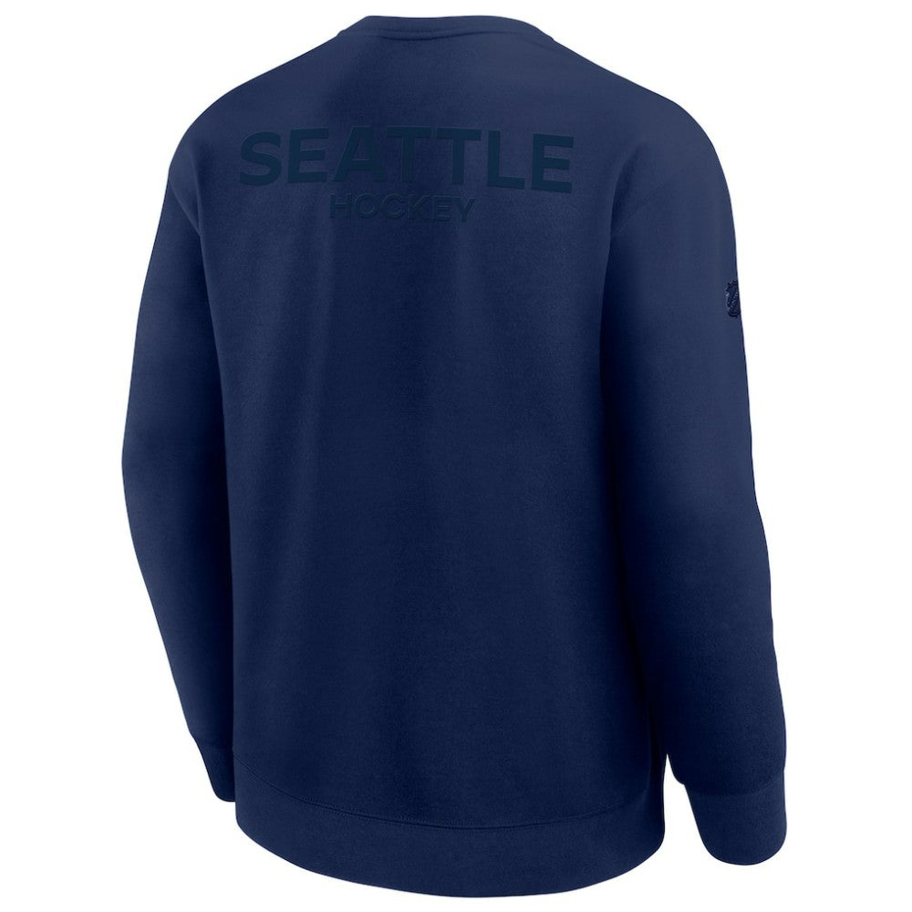 Seattle Kraken Fanatics Authentic Pro Road Tri-Blend Sweatshirt Deep Sea Blue