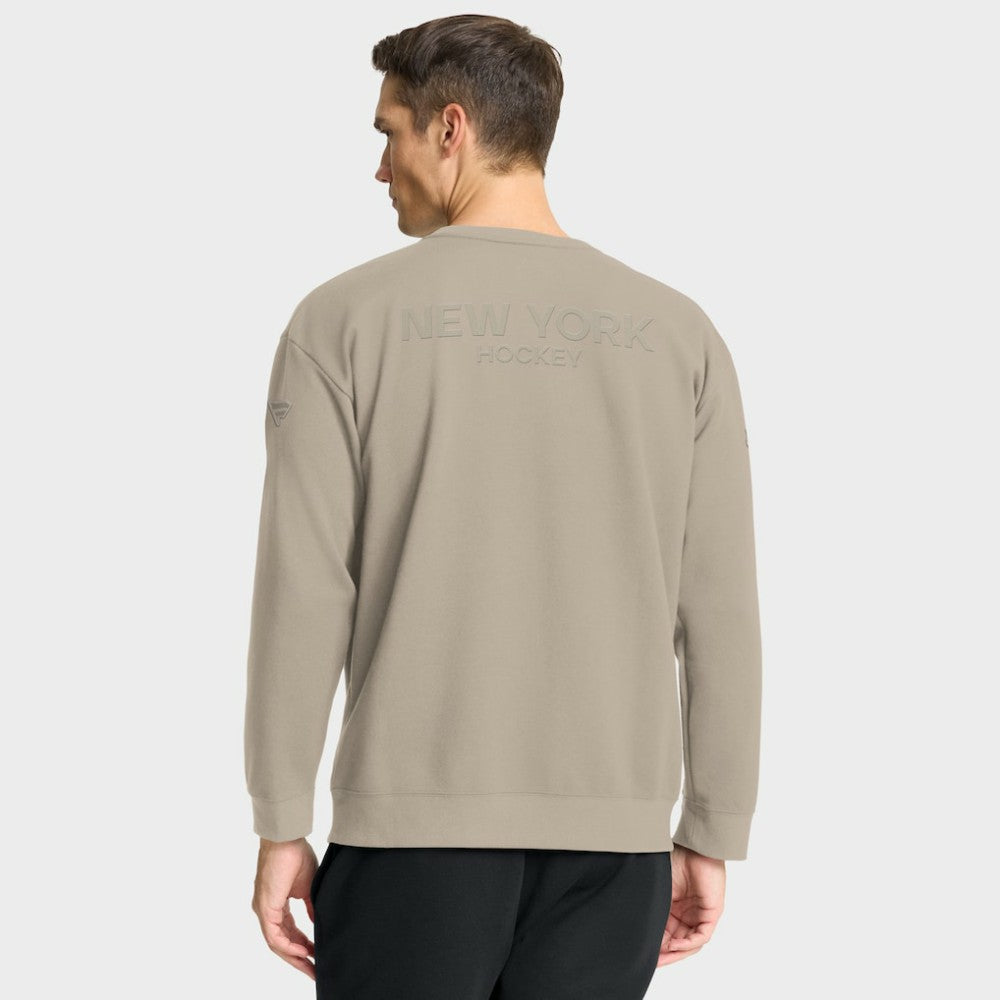 New York Islanders - Fanatics Authentic Pro Road Tri-Blend Sweatshirt Tan