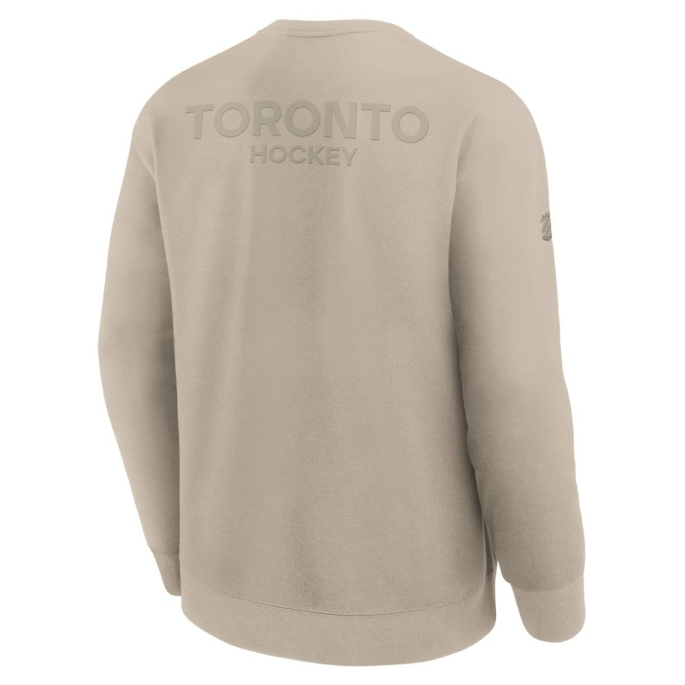 Toronto Maple Leafs - Fanatics Authentic Pro Road Tri-Blend Sweatshirt Tan
