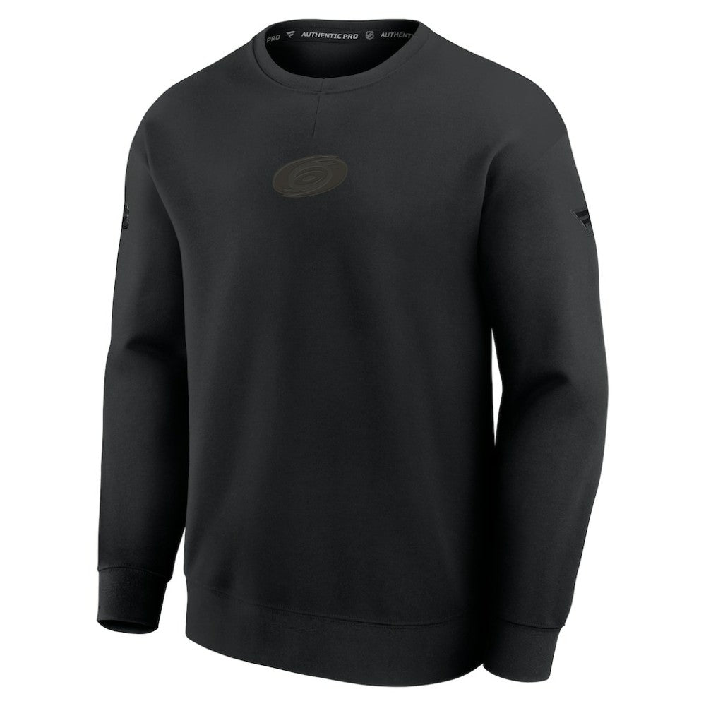 Carolina Hurricanes - Fanatics Authentic Pro Road Tri-Blend Sweatshirt Black