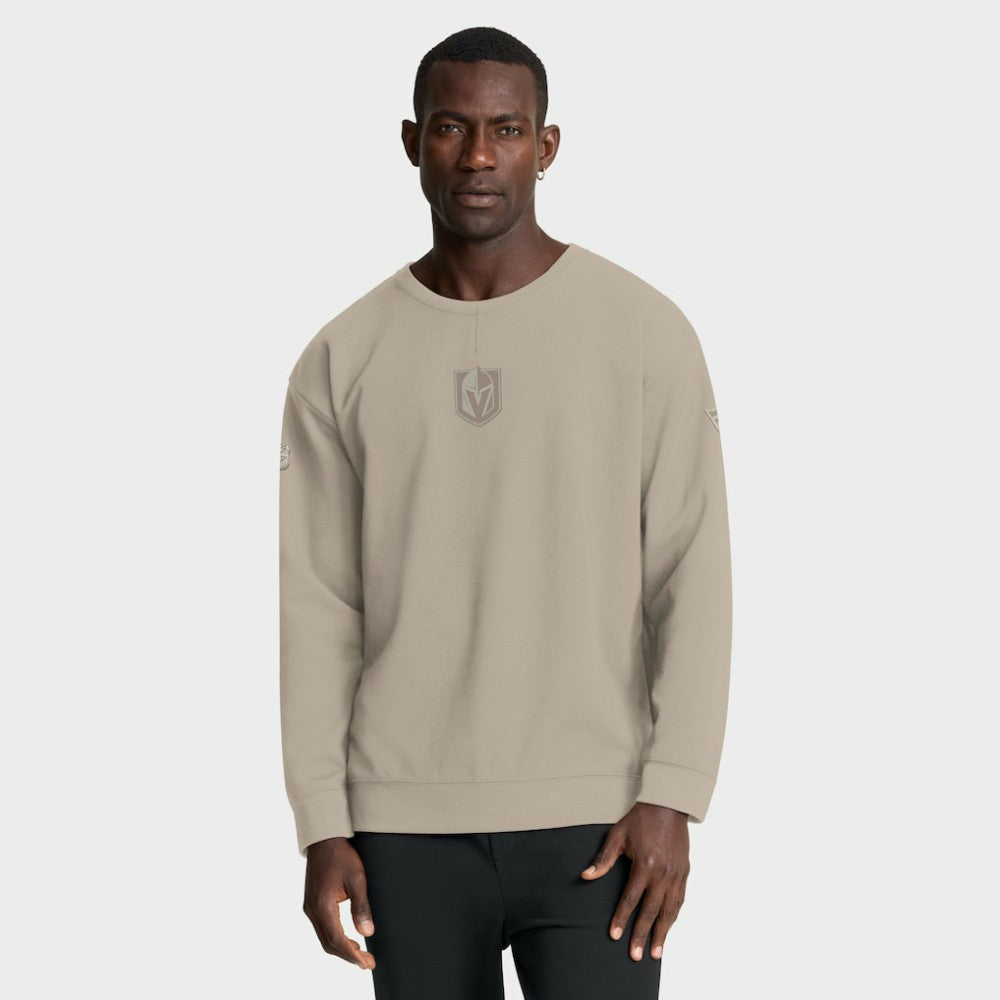 Vegas Golden Knights Fanatics Authentic Pro Road Tri-Blend Sweatshirt Tan