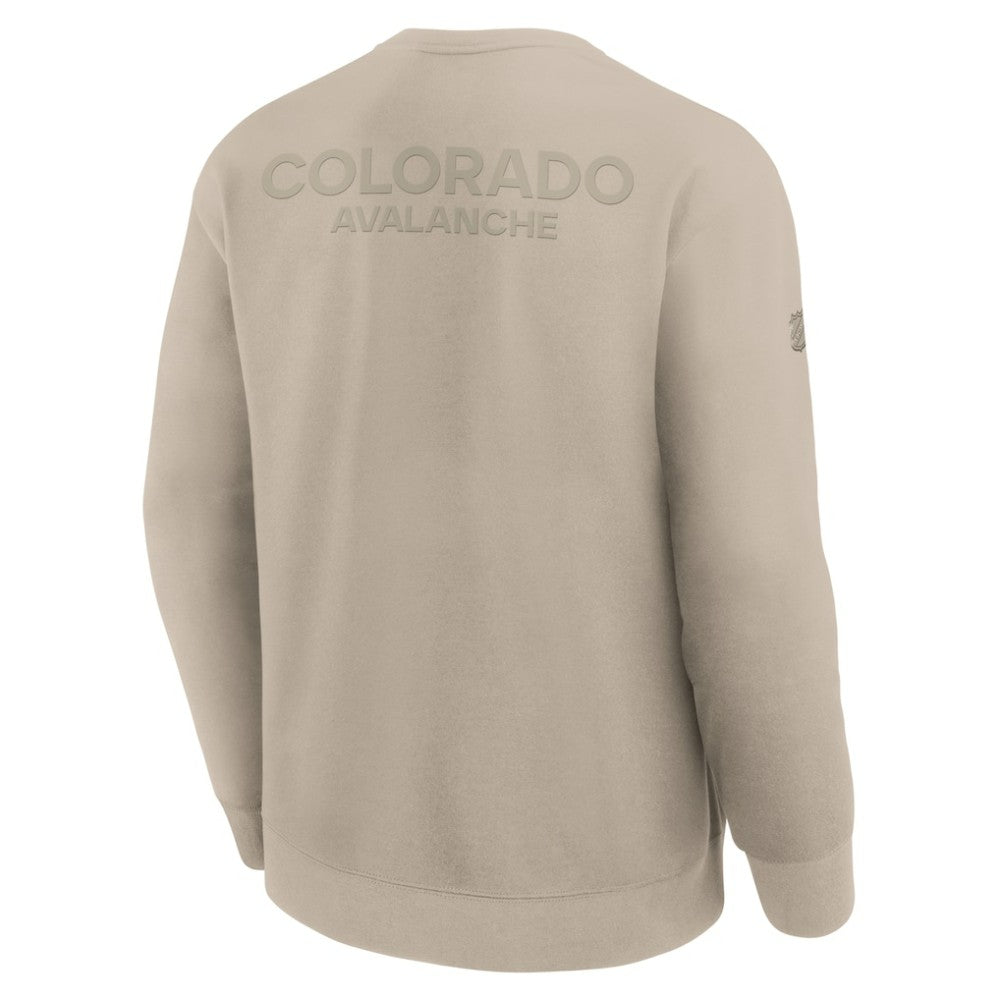 Colorado Avalanche - Fanatics Authentic Pro Road Tri-Blend Sweatshirt Tan