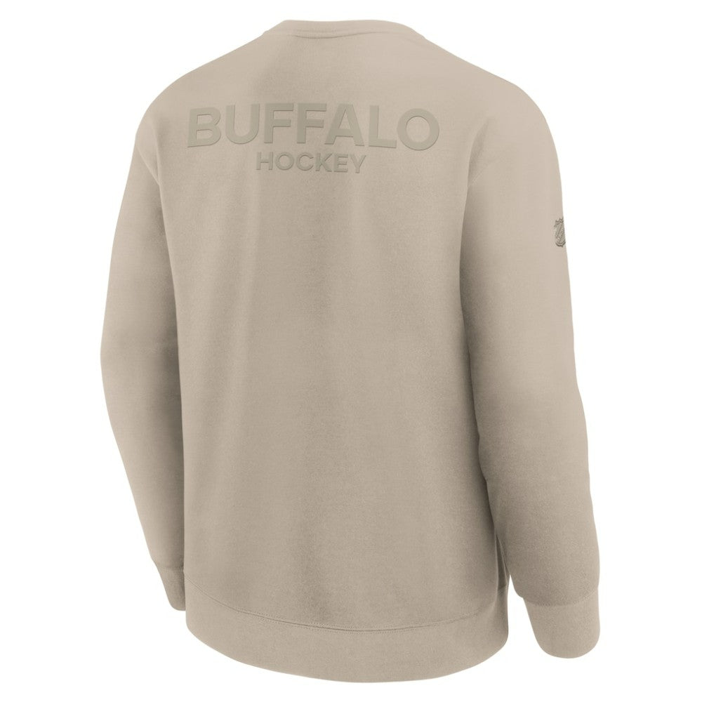 Buffalo Sabres - Fanatics Authentic Pro Road Tri-Blend Sweatshirt Tan