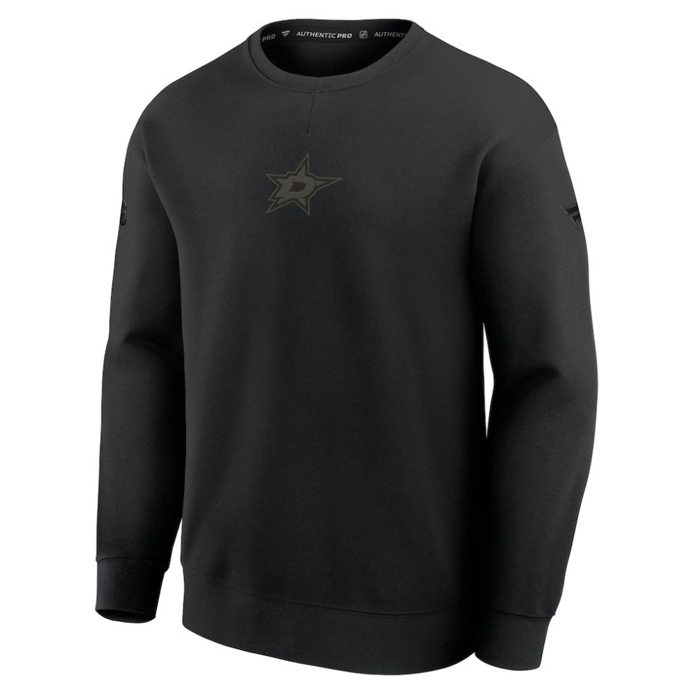 Dallas Stars - Fanatics Authentic Pro Road Tri-Blend Sweatshirt Black