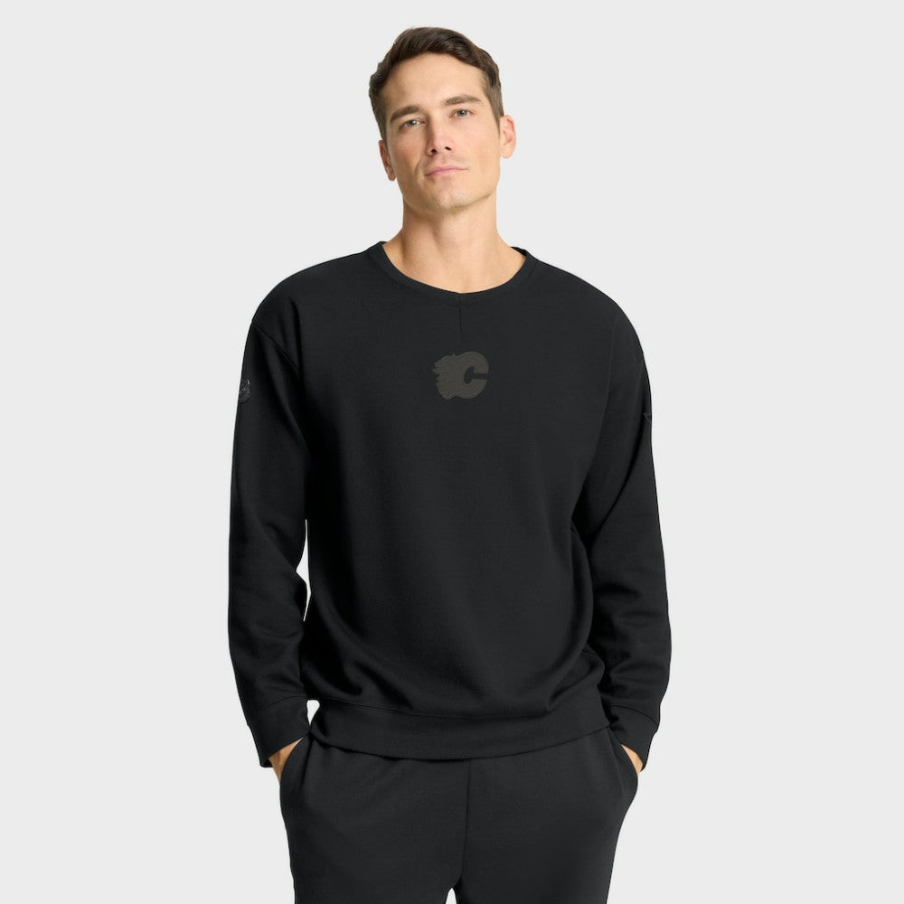 Calgary Flames - Fanatics Authentic Pro Road Tri-Blend Sweatshirt Black