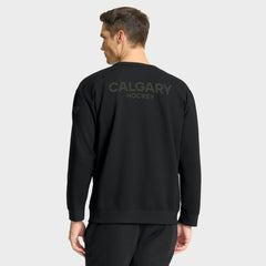 Calgary Flames - Fanatics Authentic Pro Road Tri-Blend Sweatshirt Black