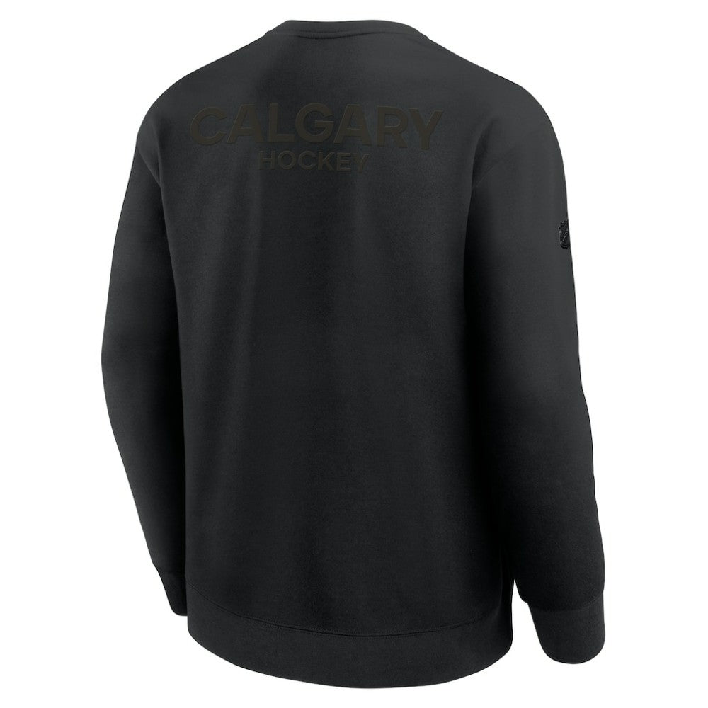 Calgary Flames - Fanatics Authentic Pro Road Tri-Blend Sweatshirt Black