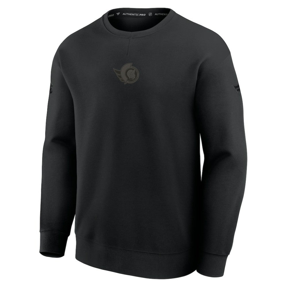 Ottawa Senators - Fanatics Authentic Pro Road Tri-Blend Sweatshirt Black