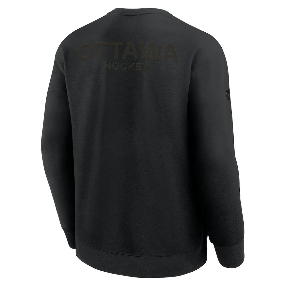 Ottawa Senators - Fanatics Authentic Pro Road Tri-Blend Sweatshirt Black